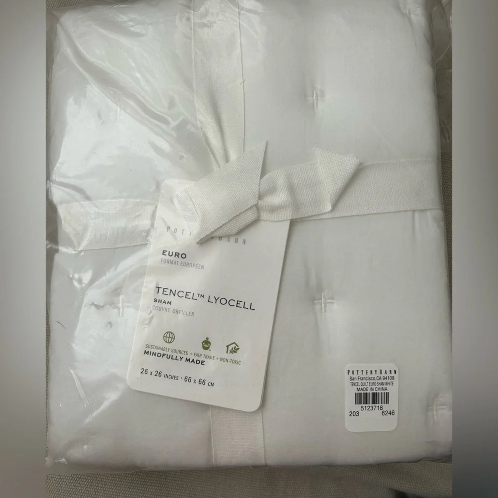 Pottery Barn Tencel Lyocell Quilt Euro Sham